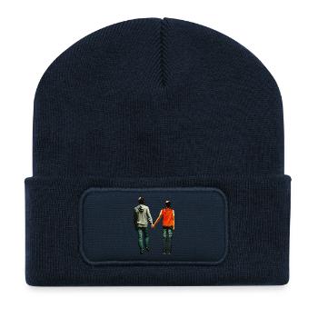 Love – You Complete Me Graphic - Recycelte Patch Beanie - French Navy - Vorne