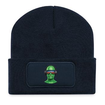 VIRTUAL JOURNEY - sound & vision - Beanie recyclé à patch - bleu marine - Devant