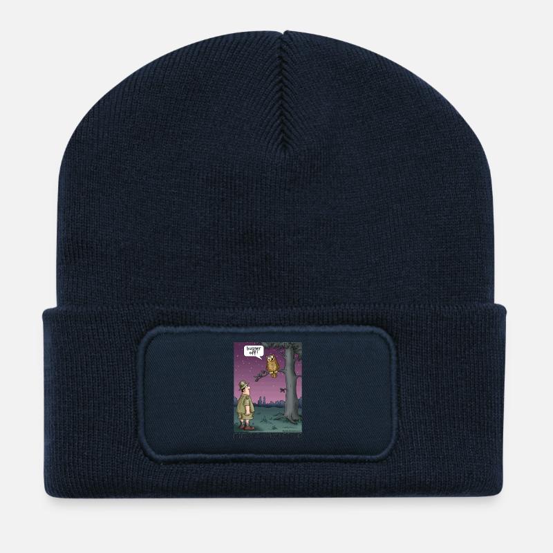 Syndrome de la chouette irritable - Beanie recyclé à patch - bleu marine