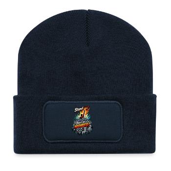Sta op! Wees geen nummer! - Recycled Patch Beanie - french navy - Front