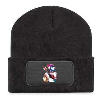 Dart Player Sports Art #darts #sport - Recycled Patch Beanie - dark grey - Front