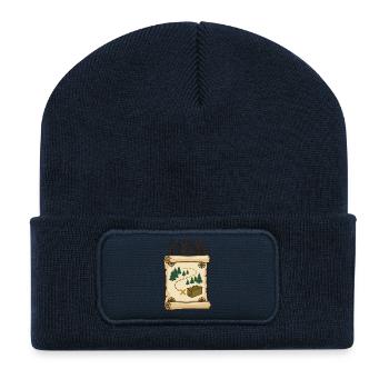 Geocaching Schatzsuche - Recycelte Patch Beanie - French Navy - Vorne