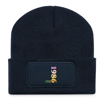 Cadeau du 40e anniversaire 1896 Édition limitée - Beanie recyclé à patch - bleu marine - Devant