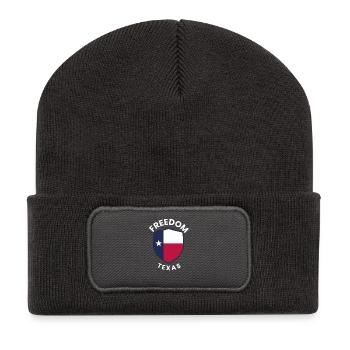 Bouclier de la Liberté du Texas - Beanie recyclé à patch - charbon - Devant