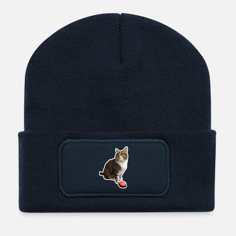 Missty je t'aime sans écriture - Beanie recyclé à patch - bleu marine