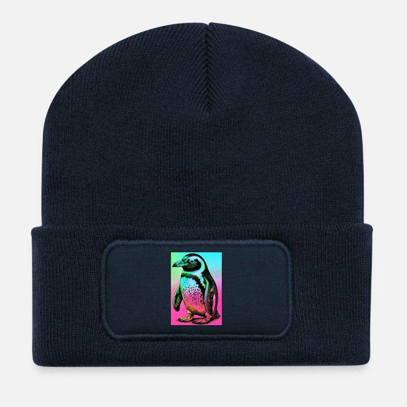 pingouin - Beanie recyclé à patch - bleu marine