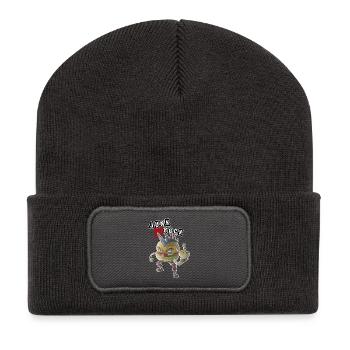 Junk Rock - Recycelte Patch Beanie - Dunkelgrau - Vorne