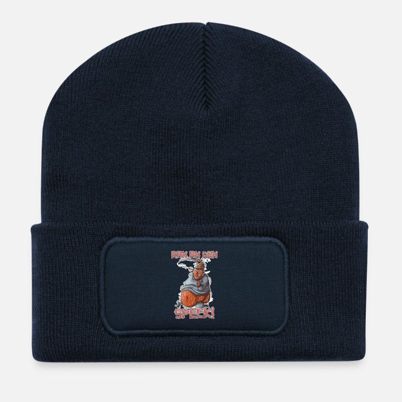 Ran an den Speck - Recycelte Patch Beanie - French Navy