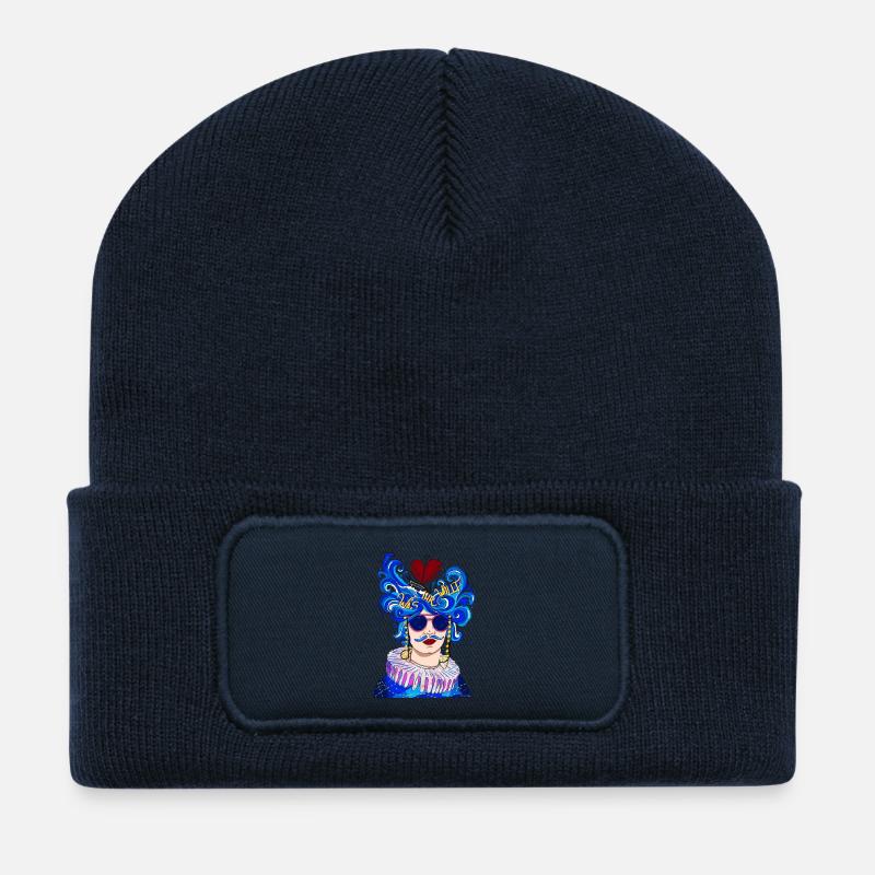 Was ihr wollt - Recycelte Patch Beanie - French Navy