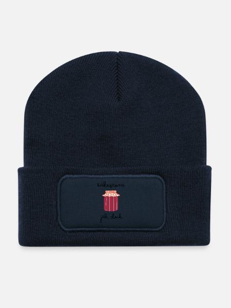 Verdreht wie ein Glas - Recycelte Patch Beanie - French Navy