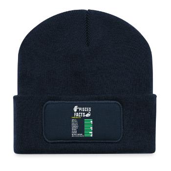 Sternzeichen Fische - Recycelte Patch Beanie - French Navy - Vorne