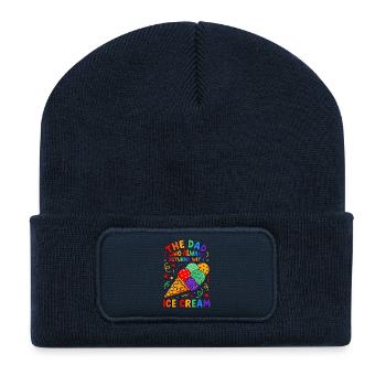 Papa, der immer Eis mitbringt - Recycled Patch Beanie - french navy - Front