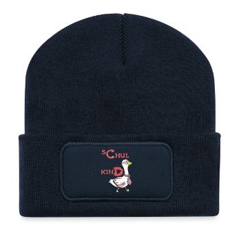 Schoolchild Duck - Recycled Patch Beanie - french navy - Front