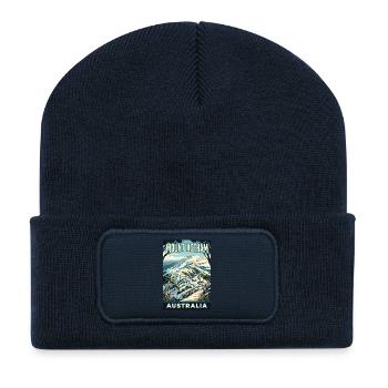 Entdecken Sie den dramatischen Mount Hotham in Australien - Recycelte Patch Beanie - French Navy - Vorne