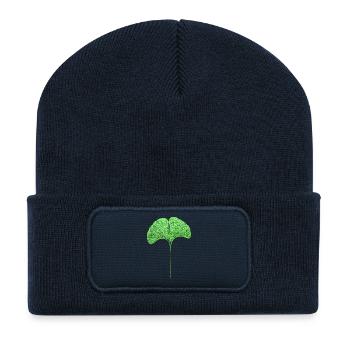 Gingko Blatt - Recycelte Patch Beanie - French Navy - Vorne