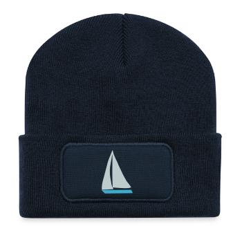 Segelboot - Recycelte Patch Beanie - French Navy - Vorne