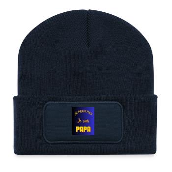 I CAN'T I'M A DAD - Recycled Patch Beanie - french navy - Front