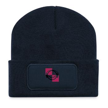 headphones - Recycelte Patch Beanie - French Navy - Vorne