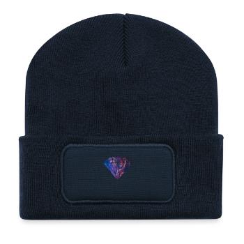 _Diamond Sky - Recycelte Patch Beanie - French Navy - Vorne