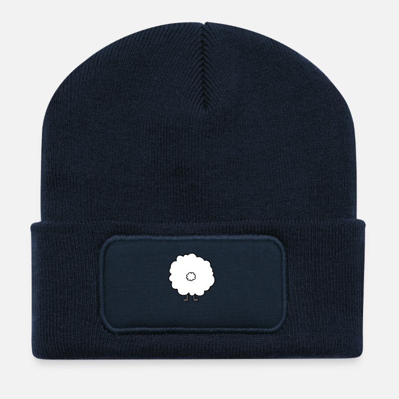 Schaf von hinten - Recycelte Patch Beanie - French Navy