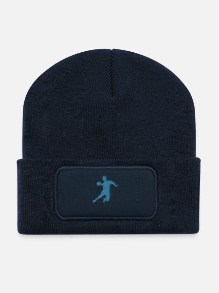 HANDBALL Streifenraster - Recycelte Patch Beanie - French Navy