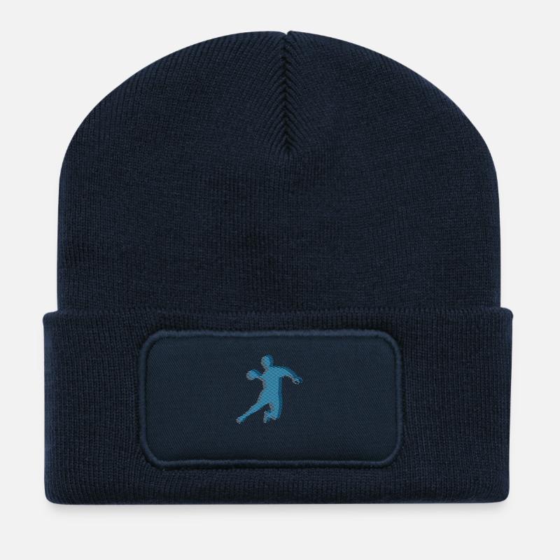 HANDBALL Streifenraster - Recycelte Patch Beanie - French Navy