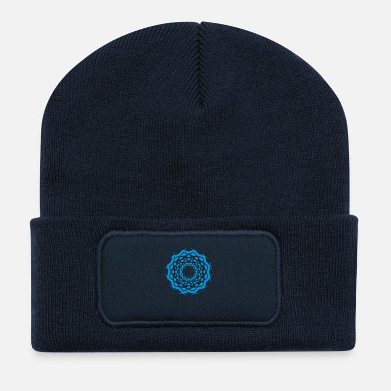 Supernova - Beanie recyclé à patch - bleu marine