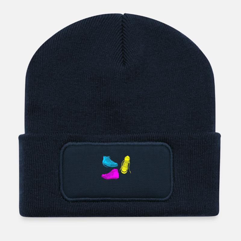 Trainer farbigen - Recycelte Patch Beanie - French Navy