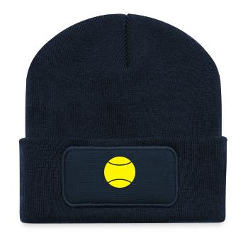 tennisball - Beanie recyclé à patch - bleu marine - Devant