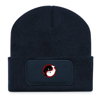 Yin Yang Wal - Recycelte Patch Beanie - French Navy - Vorne