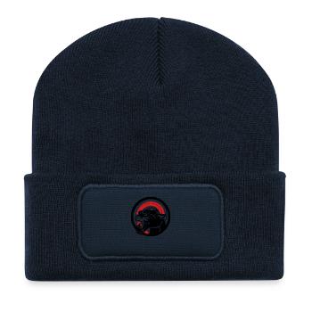 BLACK ANIMAL JUNGLE WILD CAT - Recycled Patch Beanie - french navy - Front