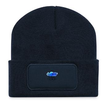 Meilleur papi - Beanie recyclé à patch - bleu marine - Devant