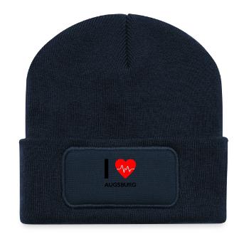 I Love Augsburg - I love Augsburg - Recycled Patch Beanie - french navy - Front