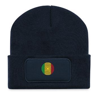 AMOUR COEUR MANDALA MALI - Beanie recyclé à patch - bleu marine - Devant