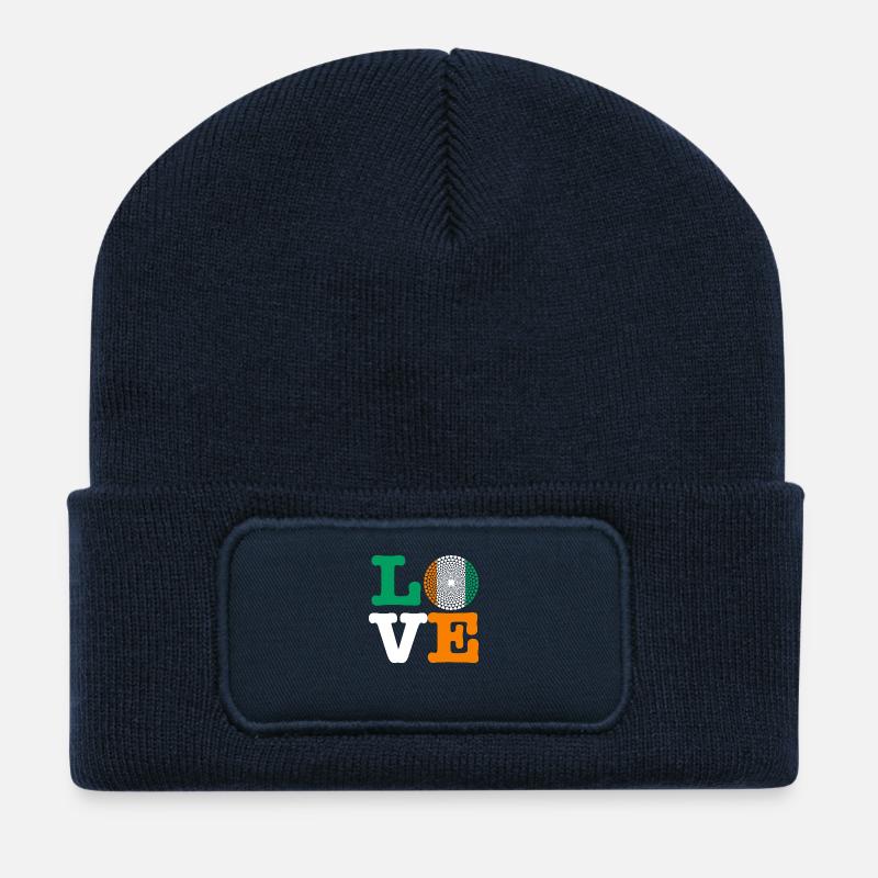 IVORY COAST heart - Recycled Patch Beanie - french navy