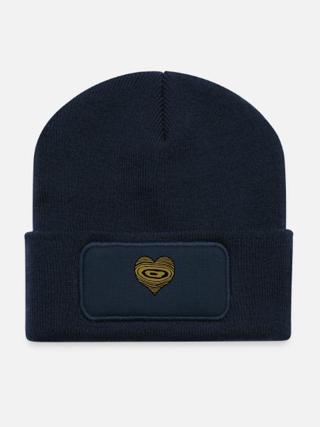 Wooden Heart - Recycled Patch Beanie - french navy