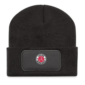 Suche Bindung 3 Color Design - Recycelte Patch Beanie - Dunkelgrau - Vorne