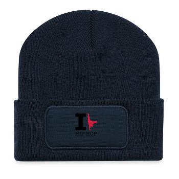 breakdance_hip_hop_f2 - Recycled Patch Beanie - french navy - Front