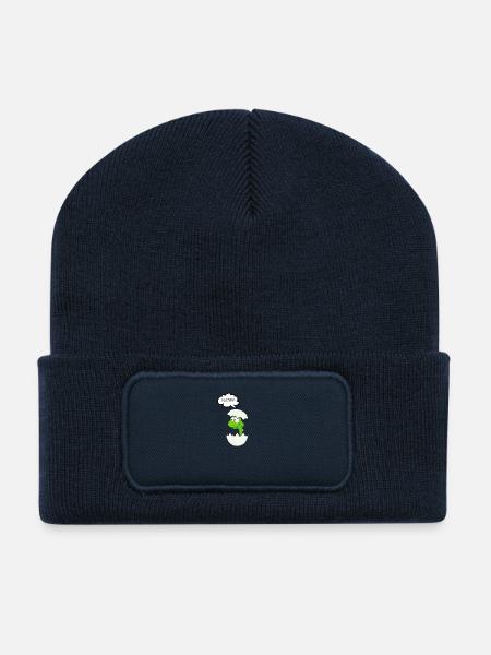 OSTERN? Lustiger Oster Dinosaurier - Recycelte Patch Beanie - French Navy
