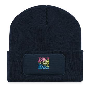 Légendaire - Beanie recyclé à patch - bleu marine - Devant