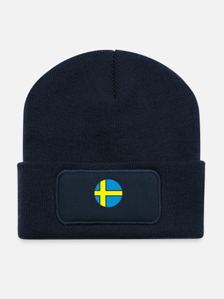 schweden_rund_50 - Recycled Patch Beanie - french navy