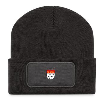 Köln arabisch Wappen - Recycelte Patch Beanie - Dunkelgrau - Vorne