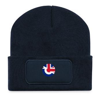 Mod Union Jack combo - Recycled Patch Beanie - french navy - Front