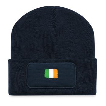 Drapeau irlandais en - Beanie recyclé à patch - bleu marine - Devant