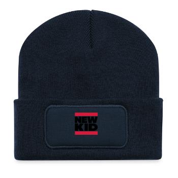 New Kid in Dubstep Regardez - Beanie recyclé à patch - bleu marine - Devant