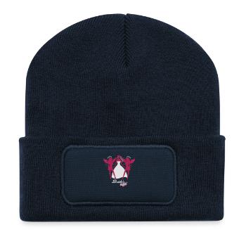 JGA - mariée - mariée - Brides anges - Anges - 2C - Beanie recyclé à patch - bleu marine - Devant