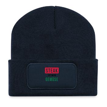 Steak is my vegetables - Barbecues - Recycled Patch Beanie - french navy - Front