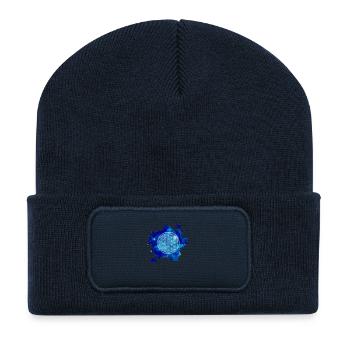 blume des lebens - Recycelte Patch Beanie - French Navy - Vorne