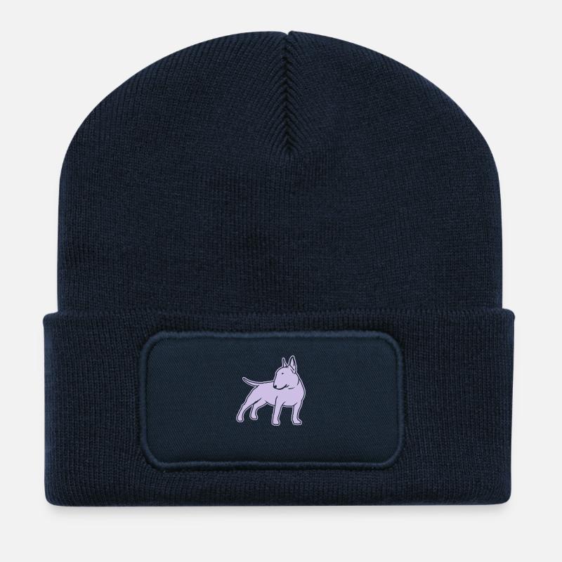 Bullterrier cn_single_1c_4dark - Recycelte Patch Beanie - French Navy