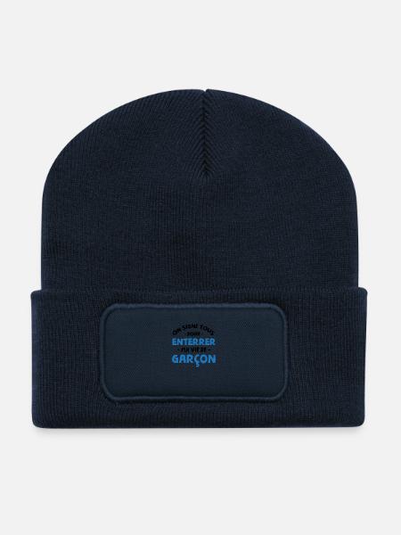 Signature evg mariage - Beanie recyclé à patch - bleu marine